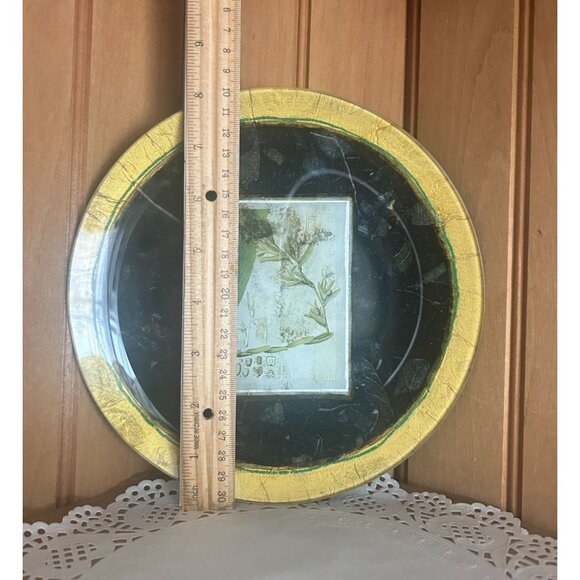 Limited Edition Susan Ward Round Plate Floral Botanical Design Gold Rim - Picture 4 of 4